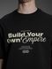 Футболка класик принт "build your own empire" чорний, S-M F2049 фото 6