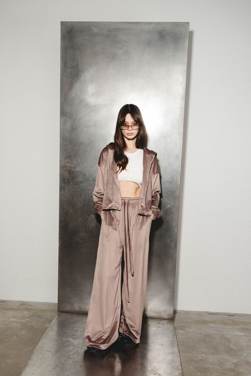 Кофта Velour мус мокко, One size F1106 фото