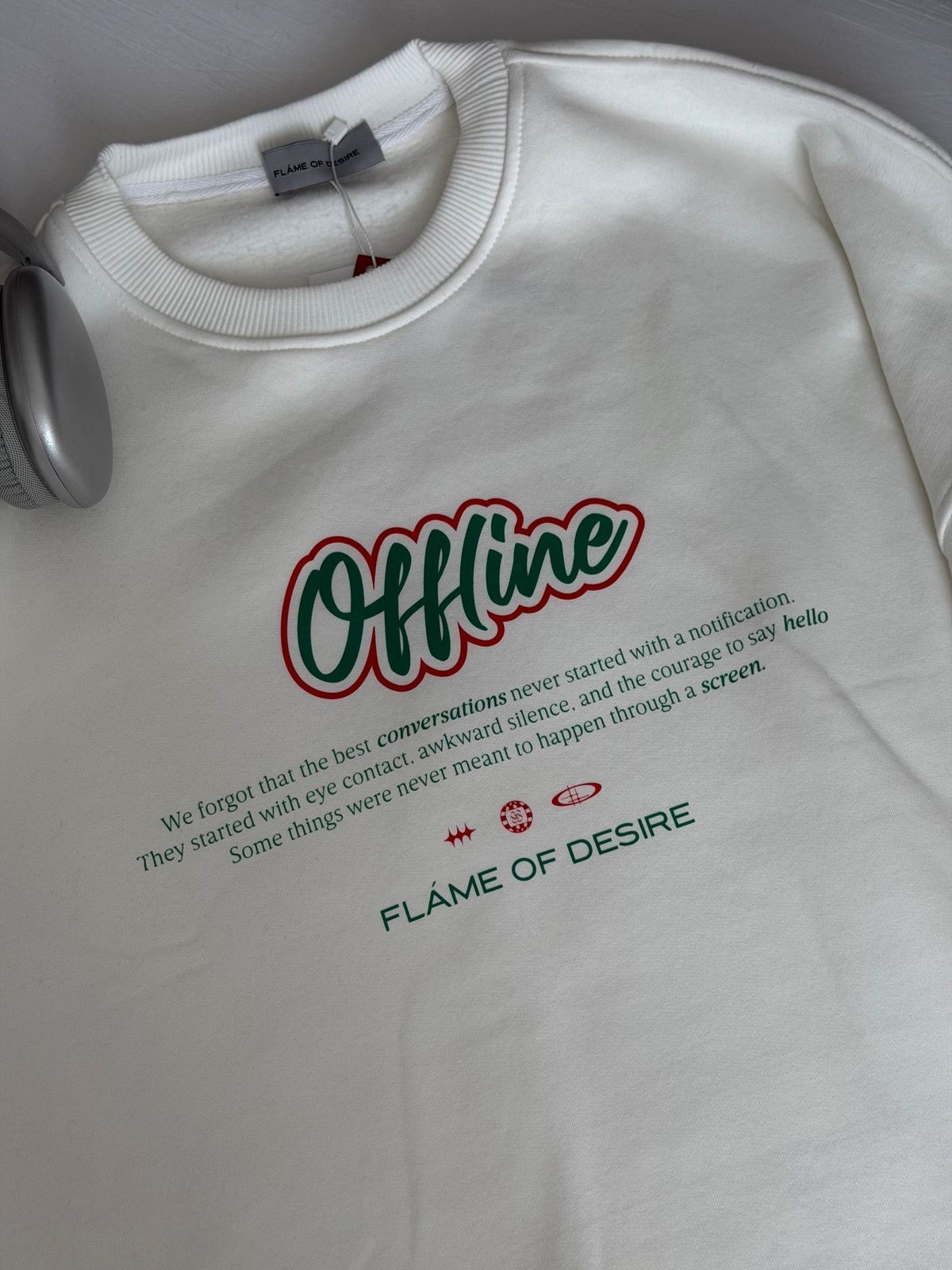 Світшот Індіго &ldquo;offline&rdquo; Білий, One size F2462 фото