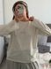 Лонгслів longline з принтом "я за#балась" білий, one size F2438 фото 1